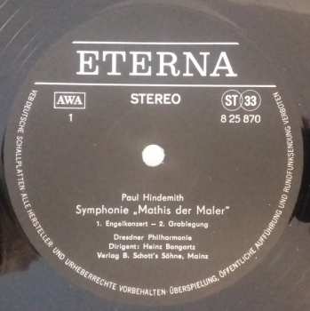 LP Paul Hindemith: Mathis Der Maler / Trauermusik Dem Gedenken Béla Bartóks