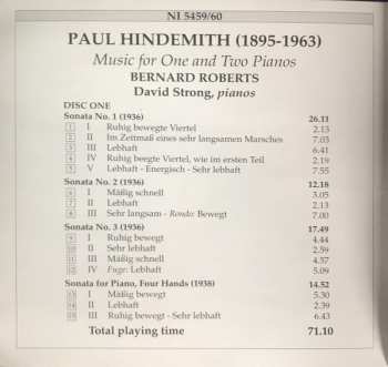 2CD Paul Hindemith: Music For One And Two Pianos