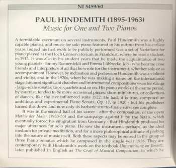 2CD Paul Hindemith: Music For One And Two Pianos