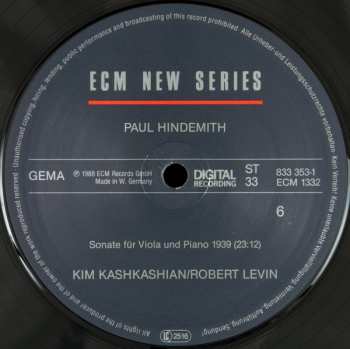 3LP/Dobozkészlet Paul Hindemith: Sonatas For Viola / Piano And Viola Alone
