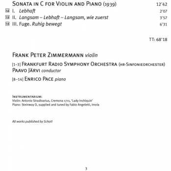 SACD Paul Hindemith: Violin Sonatas & Concerto
