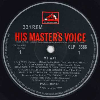LP Paul Jones: My Way