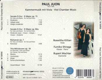 CD Paul Juon: Kammermusik Mit Viola = Viol Chamber Music