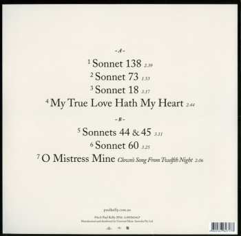 EP Paul Kelly: Seven Sonnets & A Song