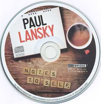 CD Paul Lansky: Notes To Self