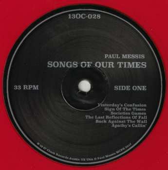 LP Paul Messis: Songs Of Our Times CLR