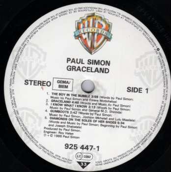 LP Paul Simon: Graceland