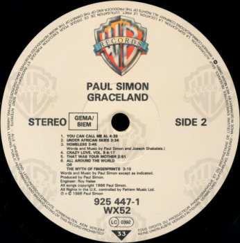 LP Paul Simon: Graceland