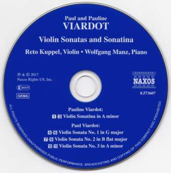 CD Paul Viardot: Violin Sonatas; Violin Sonatina