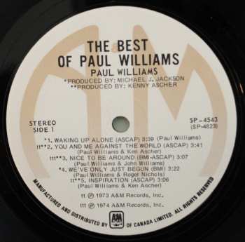 LP Paul Williams: The Best Of Paul Williams