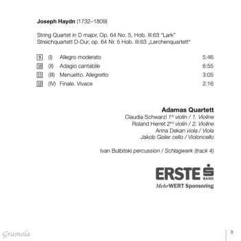 CD Joseph Haydn: Pavel Haas, E. W. Korngold, Joseph Haydn