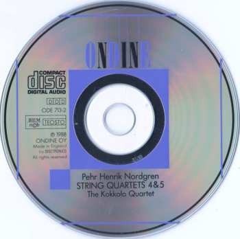 CD Pehr Henrik Nordgren: String Quartets 4 & 5