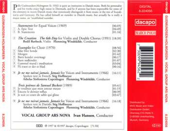 CD Pelle Gudmundsen-Holmgreen: Music For Voices And Instruments