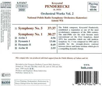 CD Krzysztof Penderecki: Orchestral Works Vol. 2 - Symphonies Nos. 1 & 5