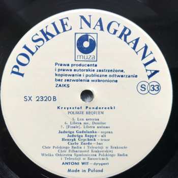 2LP Krzysztof Penderecki: Polskie Requiem = Polish Requiem
