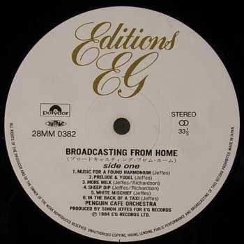 LP Penguin Cafe Orchestra: Broadcasting From Home