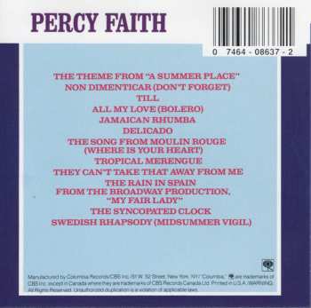 CD Percy Faith & His Orchestra: Percy Faith's Greatest Hits