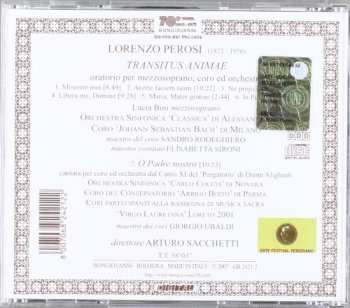 CD Arturo Sacchetti: Transitus Animae, Oratorio Per Mezzo Soprano E Coro Con Accompagnamento Di Orchestra 