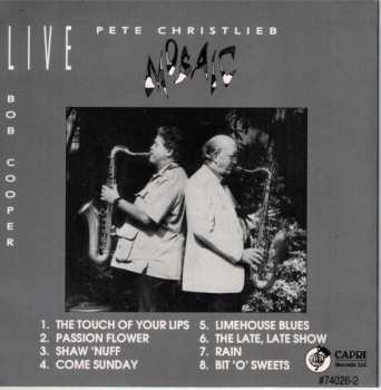 CD Pete Christlieb: Live Mosaic