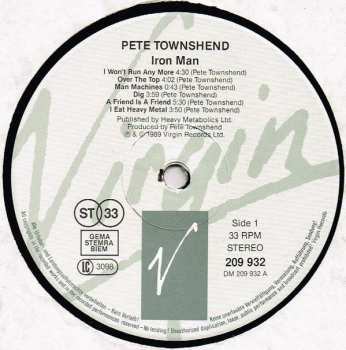 LP Pete Townshend: The Iron Man (The Musical By Pete Townshend)