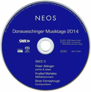 DVD/Dobozkészlet/SACD Wolfgang Rihm: Donaueschinger Musiktage 2014