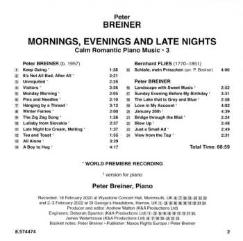 CD Peter Breiner: Mornings, Evenings And Late Nights
