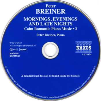 CD Peter Breiner: Mornings, Evenings And Late Nights