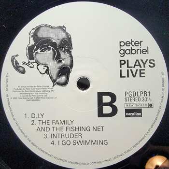 2LP Peter Gabriel: Plays Live