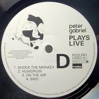 2LP Peter Gabriel: Plays Live