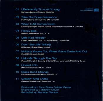 CD Peter Green Splinter Group: Blues Don't Change