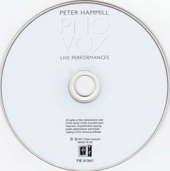 2CD Peter Hammill: PNO GTR VOX  Live Performances