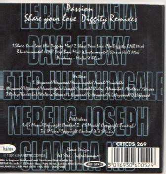 CD Peter Hunnigale: Share Your Love (Diggity Remixes)
