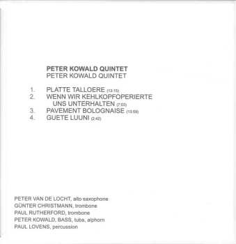 CD Peter Kowald Quintet: Peter Kowald Quintet