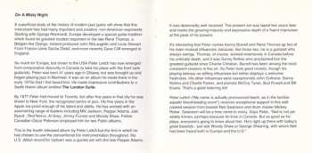 CD Peter Leitch Trio: On A Misty Night