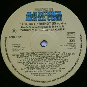 LP Twiggy: The Boy Friend = El Novio (Banda Sonora Original De La Película)