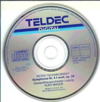CD Pyotr Ilyich Tchaikovsky: Symphonie Nr. 4 F-moll, Op. 36
