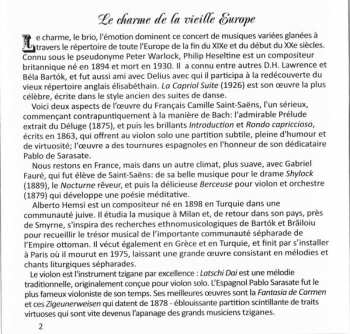 CD Camille Saint-Saëns: Le Charme De La Vieille Europe