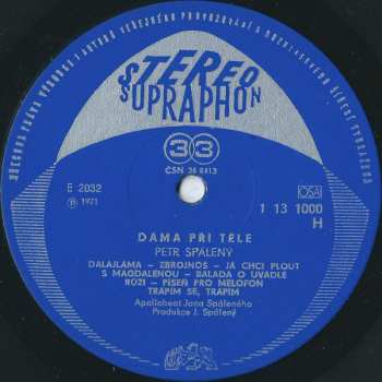 LP Petr Spálený: Dáma Při Těle