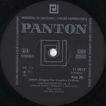 LP Antonín Dvořák: Pohádka Op. 16 = A Tale / Polednice Op. 108 = The Noonday Witch