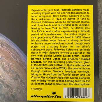 LP Pharoah Sanders: Live At Antibes Jazz Festival Juan-Les-Pins July 21, 1968