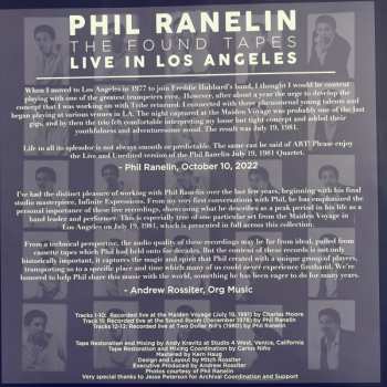 4LP/Dobozkészlet Phil Ranelin: The Found Tapes Live In Los Angeles