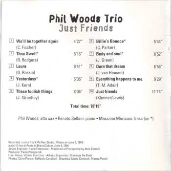 CD Phil Woods Trio: Just Friends