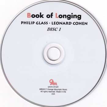 2CD Philip Glass: Book Of Longing DIGI