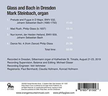 CD Johann Sebastian Bach: Glass-Bach Dresden