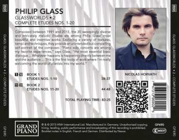 CD Philip Glass: Glassworlds 2 - Complete Etudes Nos. 1-20