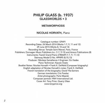 CD Philip Glass: Glassworlds ● 3