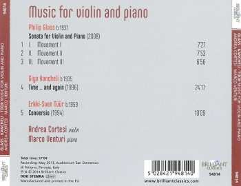 CD Philip Glass: Music For Violin And Piano