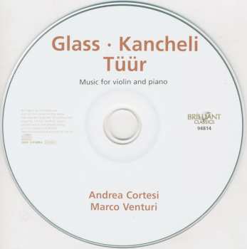CD Philip Glass: Music For Violin And Piano