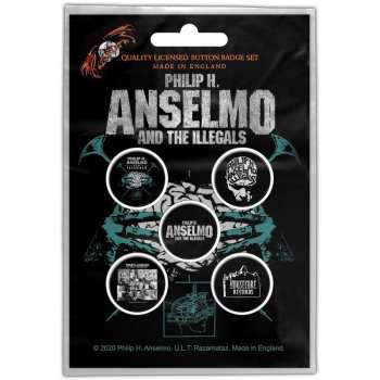 Merch Philip H. Anselmo & The Illegals: Kitűző készlet Brain