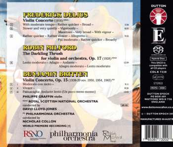 SACD Royal Scottish National Orchestra: Violin Concertos: Britten, Delius, Milford